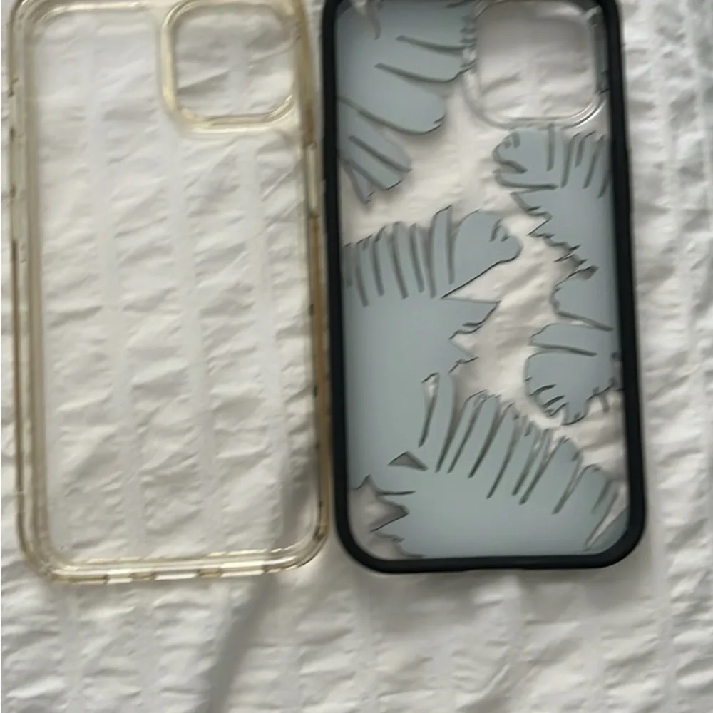 Iphone 13 Sonix Green and Black Botanical Phone Case and clear case - Picture 2 of 2